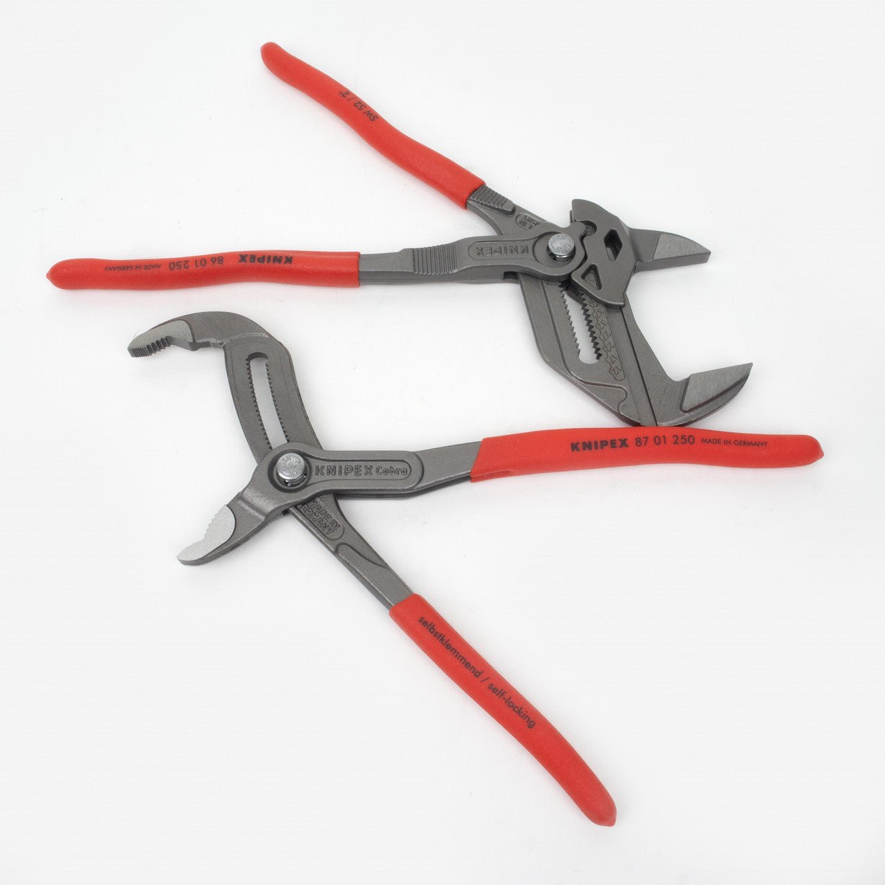 Knipex 10" Two-fer, 8701250+8601250 Cobra/Pliers Wrench Combo Set - KCT-KXTWOBYTEN - KC Tool