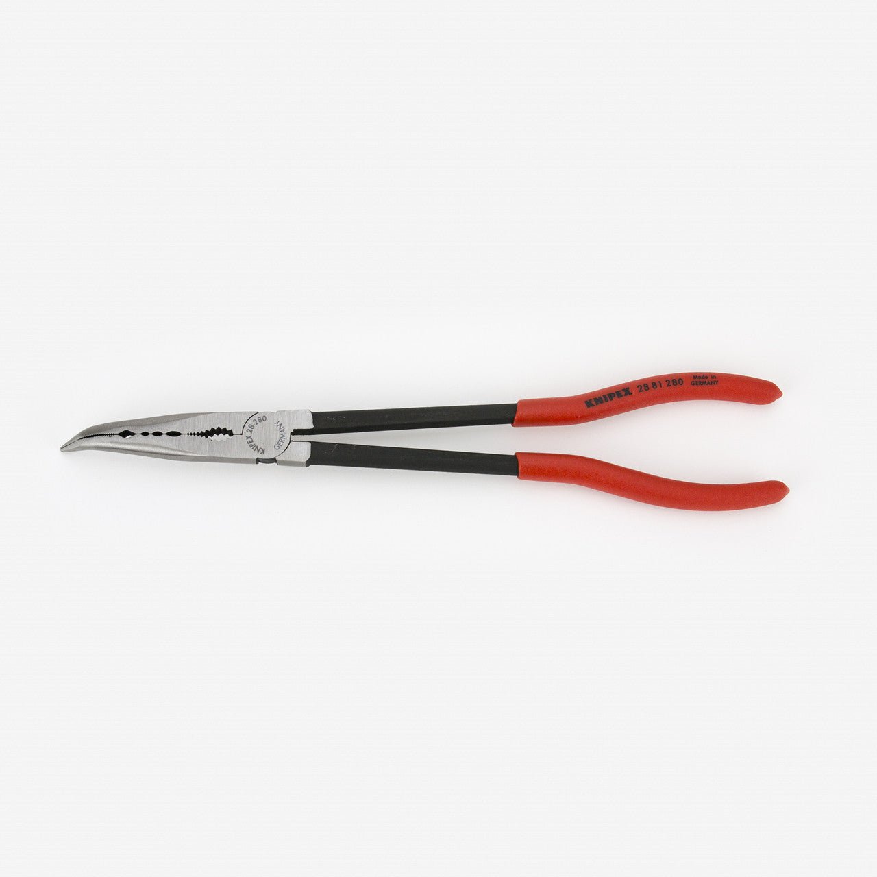 Knipex 11" Assembly Pliers with Transverse Profile 45 Degree Bent Nose - Plastic Grip - 2881280 - KC Tool
