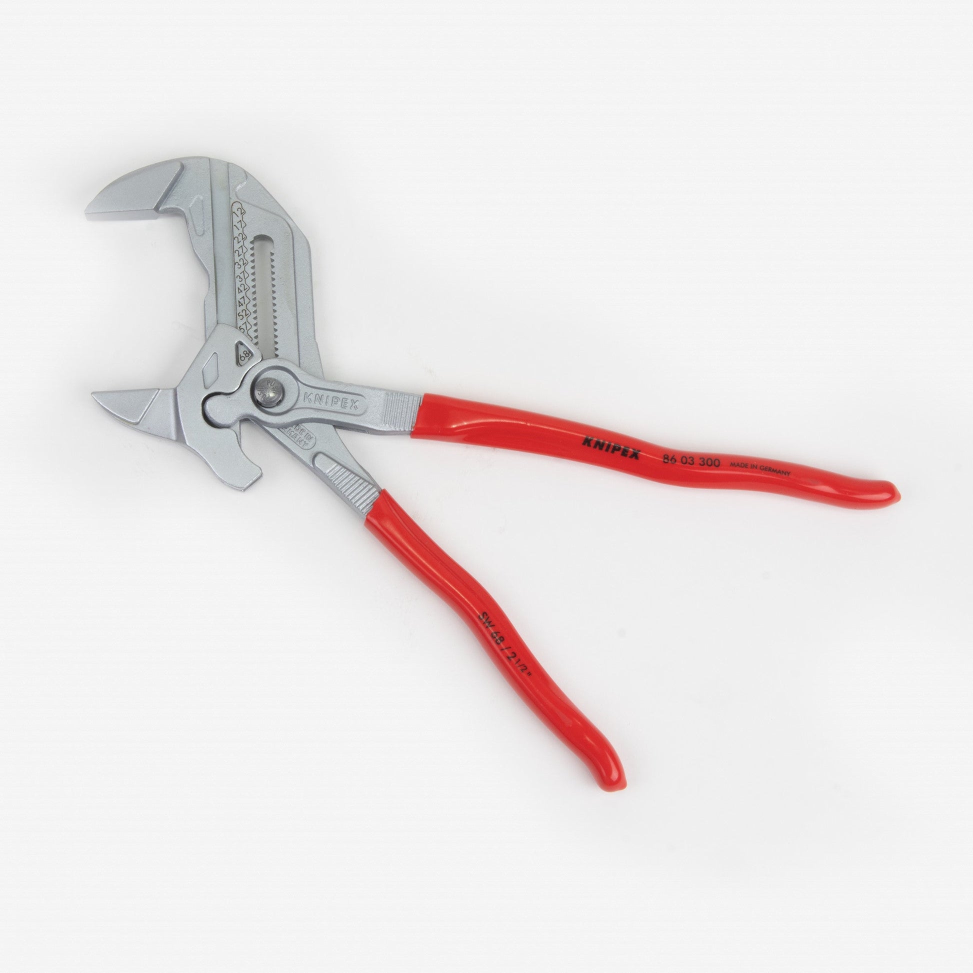 Knipex 12" Pliers Wrench - Chrome Plastic Grip - 8603300 - KC Tool