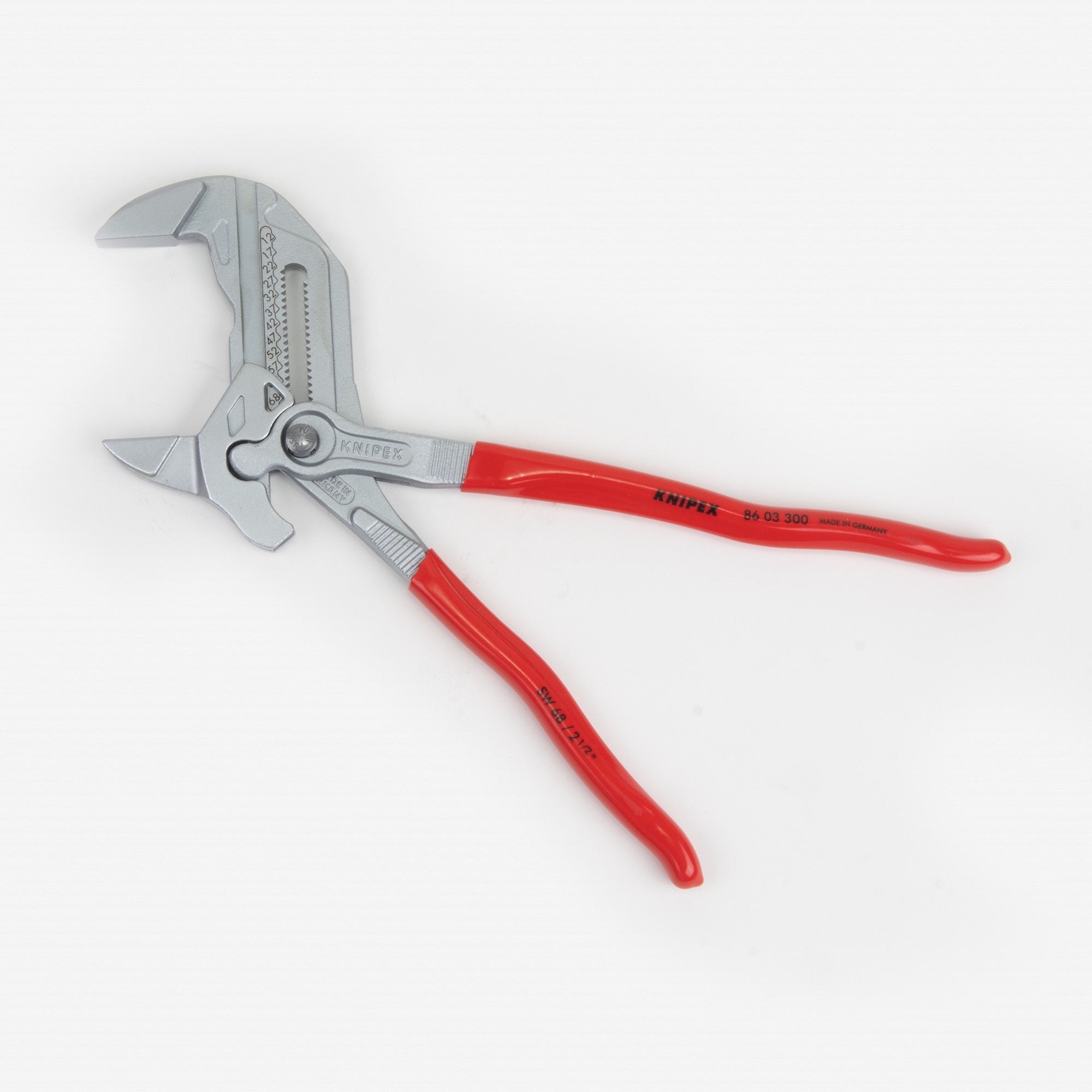 Knipex 12" Pliers Wrench - Chrome Plastic Grip - 8603300 - KC Tool