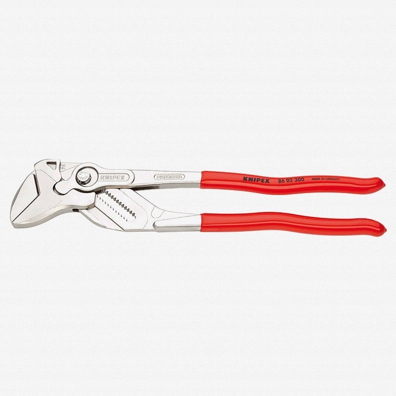Knipex 12" Pliers Wrench - Chrome Plastic Grip - 8603300 - KC Tool
