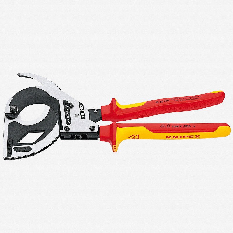 Knipex 12.6" Cable Cutters (ratchet action) - Insulated - 9536320 - KC Tool
