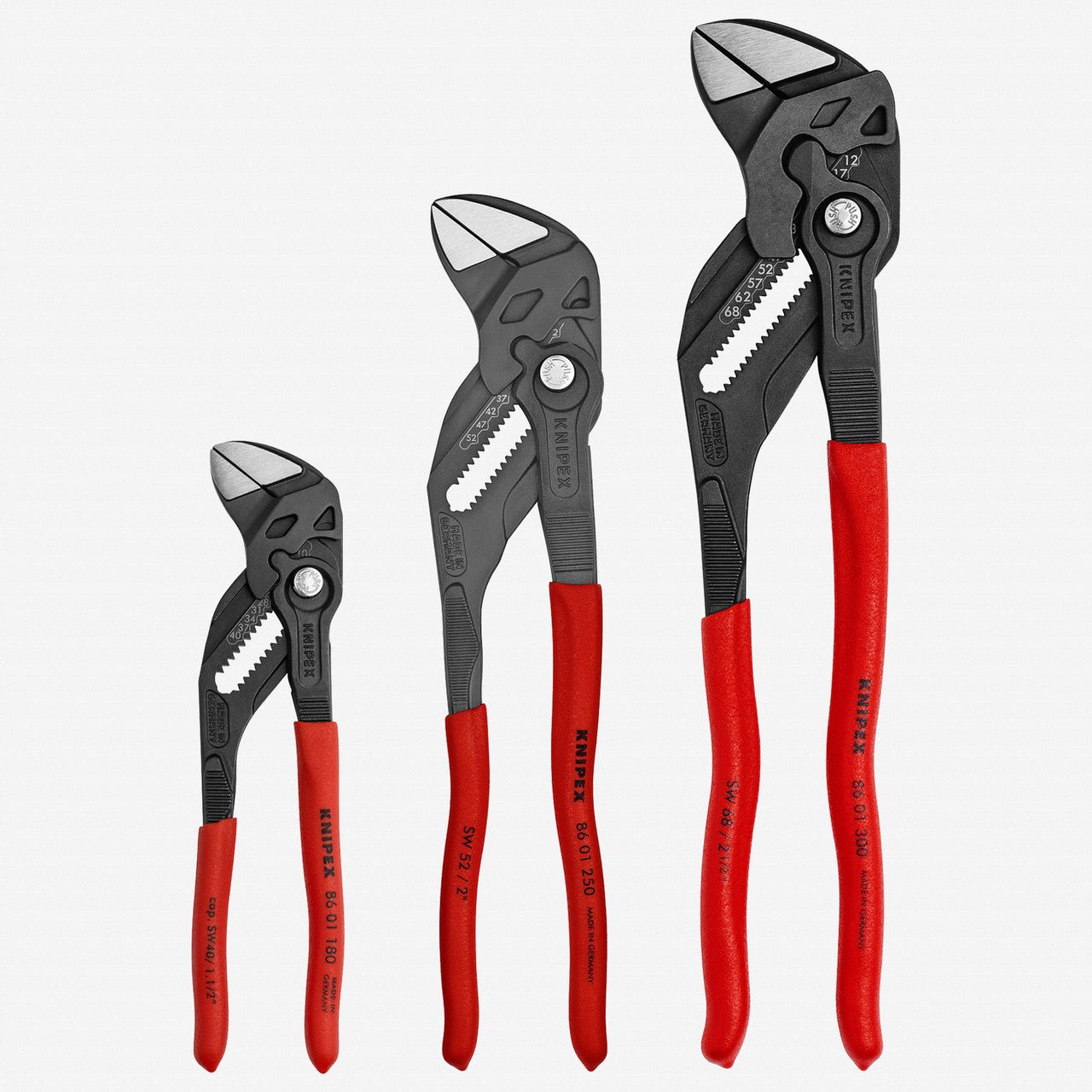 Knipex 3 Piece Black Pliers Wrench Set, 7", 10" & 12" - K002006US3 - KC Tool
