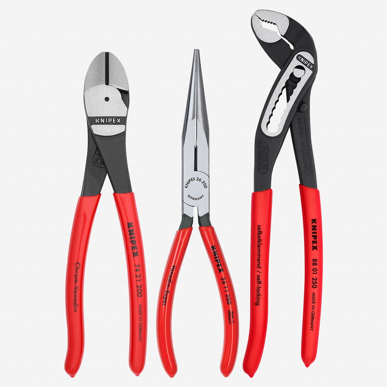 Knipex 3 Piece Pliers Set with Alligator Pliers - K002008US1 - KC Tool