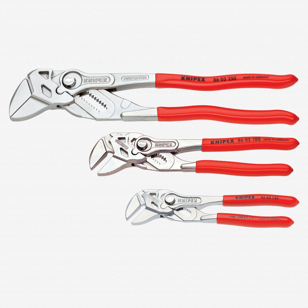 Knipex 3Pcs Pliers Wrench Set, 6", 7" & 10" - 9K008045US - KC Tool
