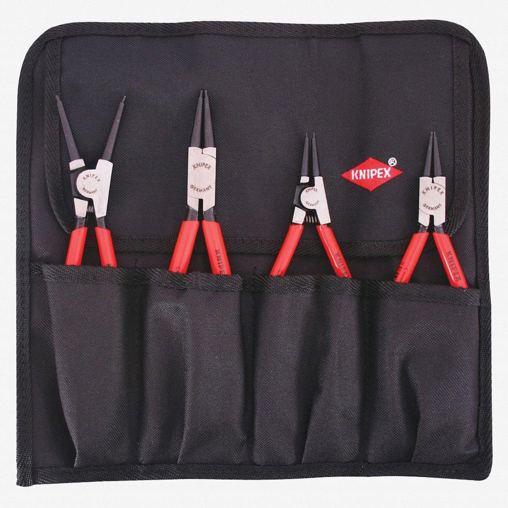 Knipex 4 Piece Circlip Pliers Set in Pouch - Straight - 9K001953US - KC Tool