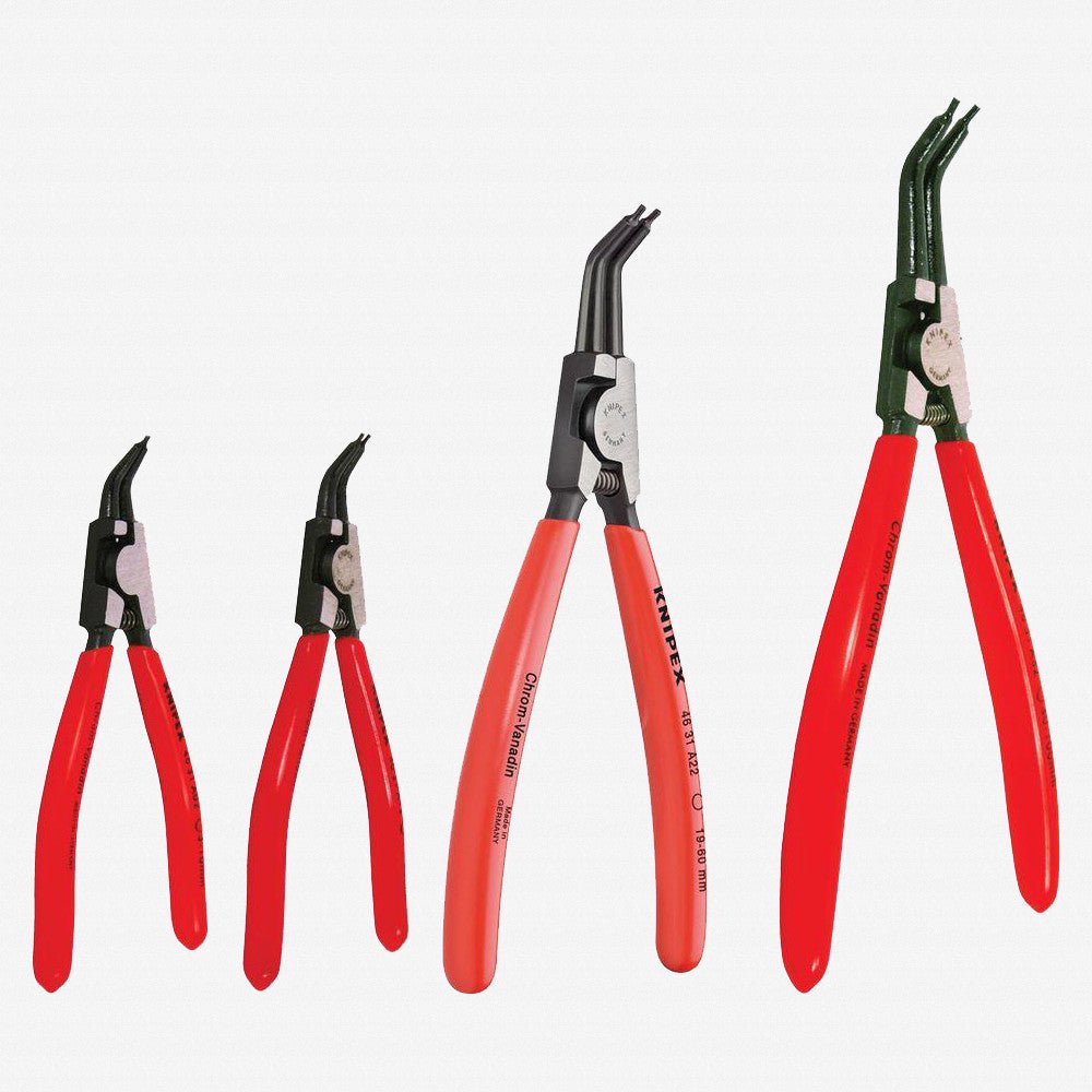 Knipex 4 Piece External Circlip Pliers Set 45 Degree - 9K001902US - KC Tool