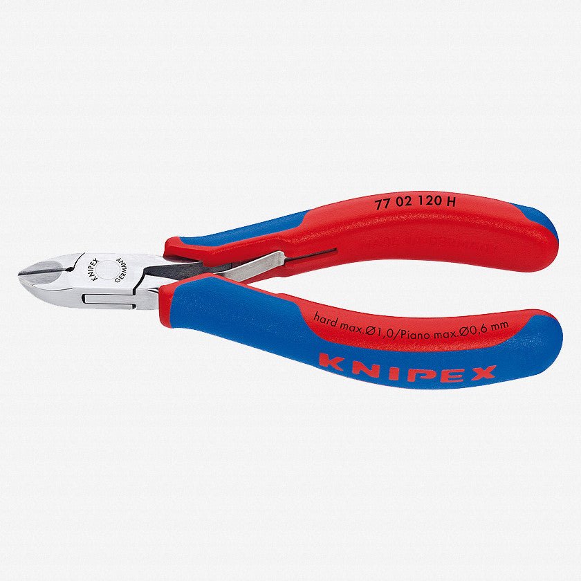 Knipex 4.7" Electronics Diagonal Cutters Carbide Metal Cutting Edges - MultiGrip - 7702120H - KC Tool