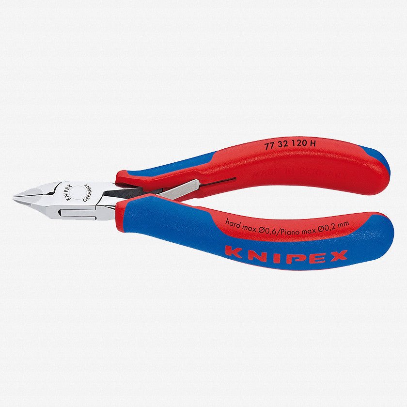 Knipex 4.7" Electronics Diagonal Cutters Carbide Metal Cutting Edges w/ Small Bevel - MultiGrip - 7732120H - KC Tool