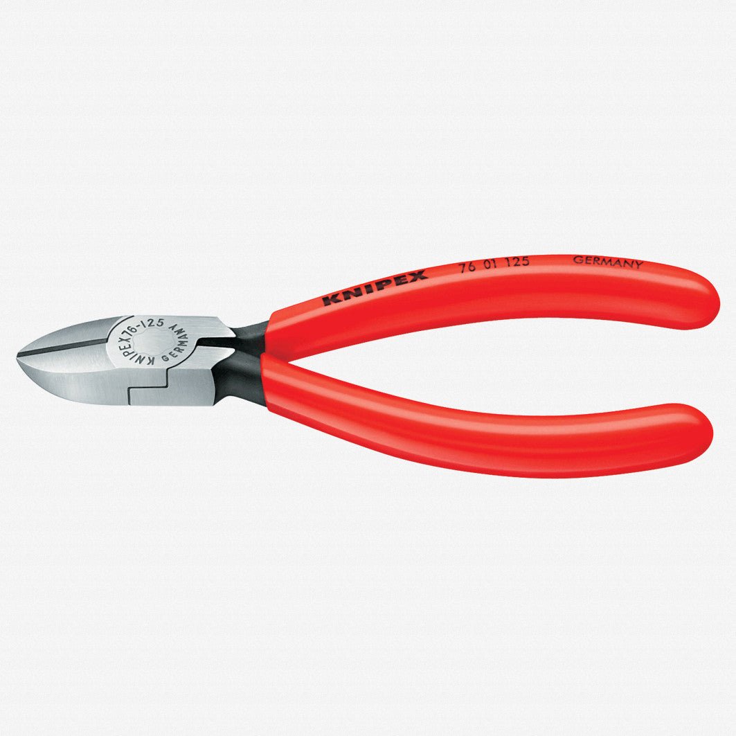 Knipex 5" Diagonal Cutters for electromechanics - Plastic Grip - 7601125 - KC Tool