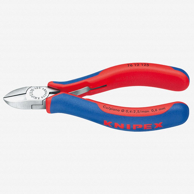 Knipex 5" Diagonal Cutters for electromechanics w/ Spring - MultiGrip - 7612125 - KC Tool