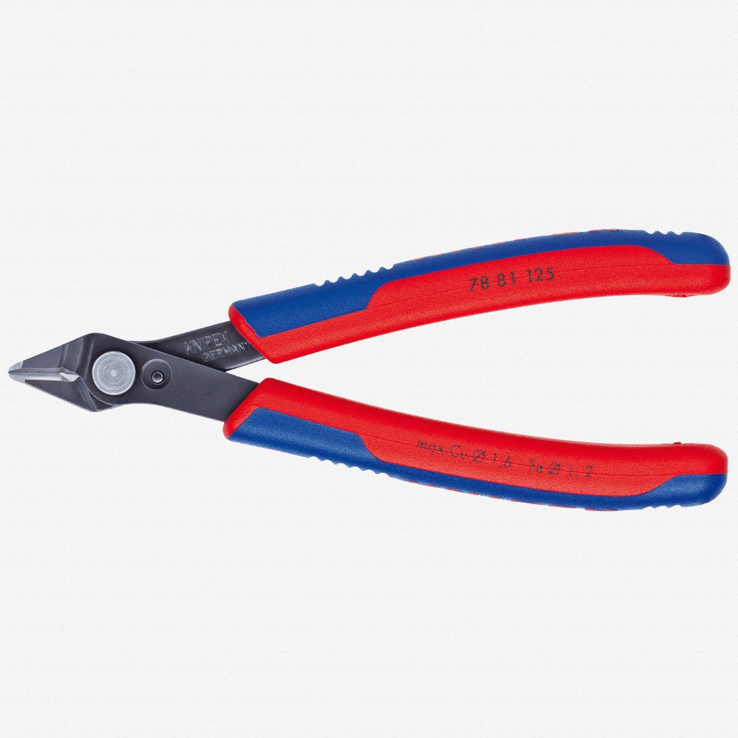 Knipex 5" Electronic Super Knips Additionally Hardened w/ Small Bevel and Lead Catcher - MultiGrip - 7891125 - KC Tool