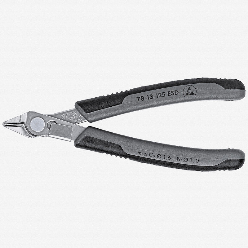 Knipex 5" ESD Electronic Super Knips w/ Lead Catcher - MultiGrip - 7813125ESD - KC Tool