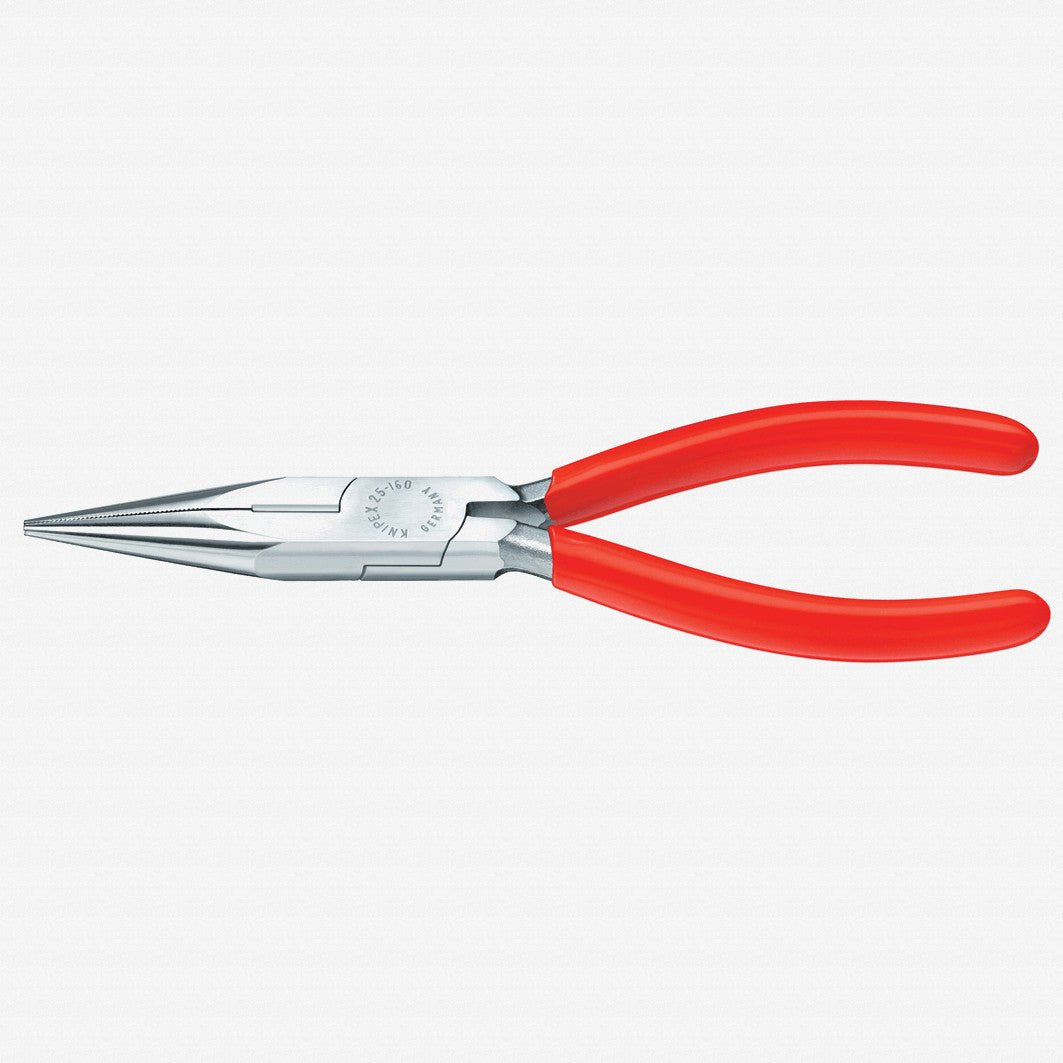 Knipex 5" Snipe Nose Side Cutting Pliers (Radio Pliers) - Chrome Plastic Grip - 2503125 - KC Tool