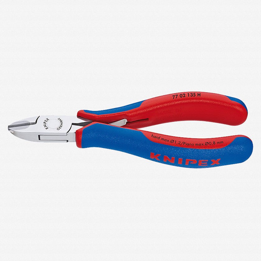 Knipex 5.3" Electronics Diagonal Cutters Carbide Metal Cutting Edges - MultiGrip - 7702135H - KC Tool