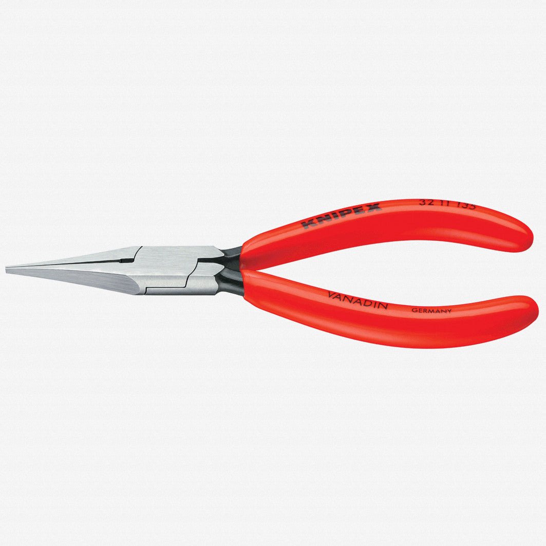 Knipex 5.3" Relay Adjusting Pliers (flat pointed jaws) - Plastic Grip - 3211135 - KC Tool