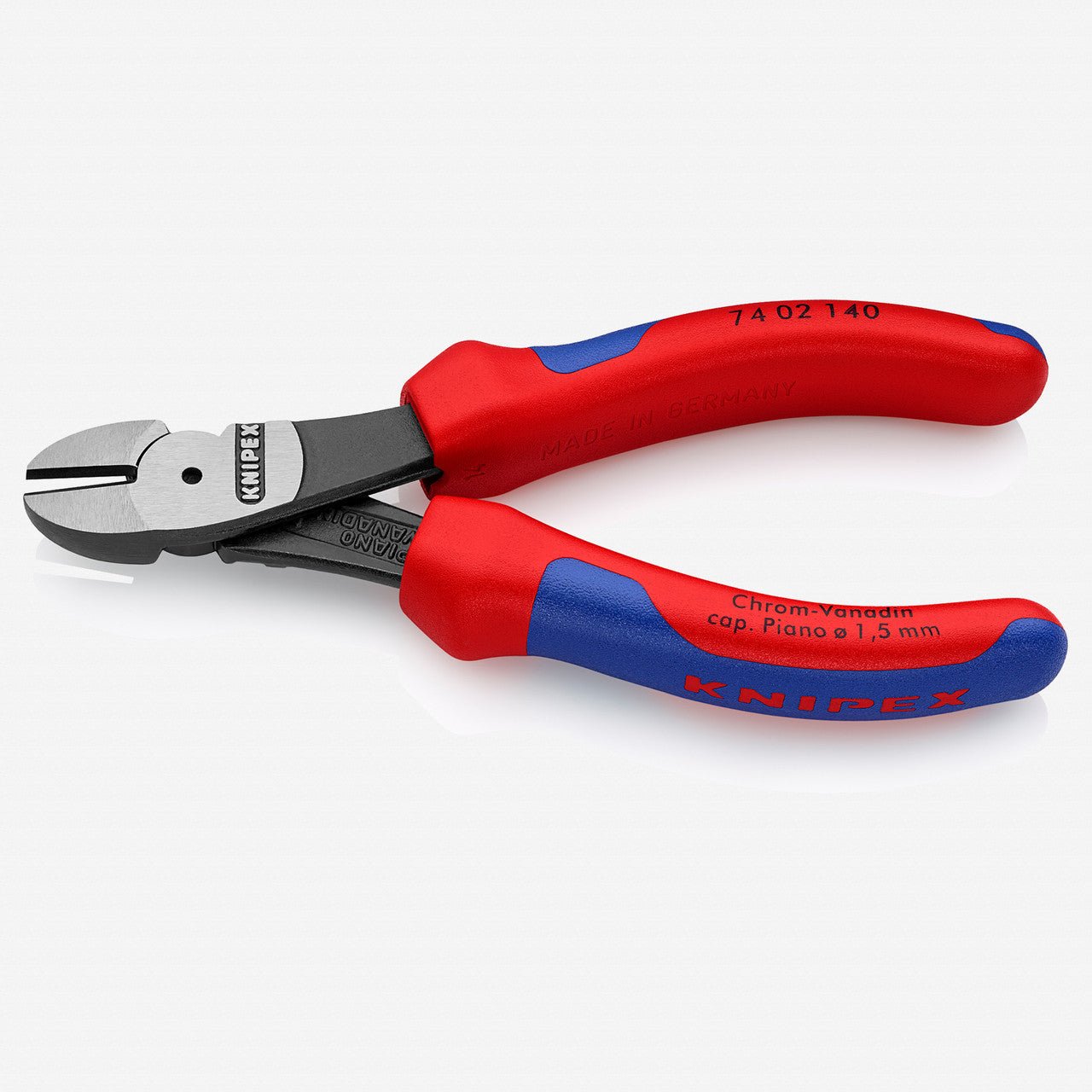 Knipex 5.5" High Leverage Diagonal Cutters - MultiGrip - 7402140 - KC Tool