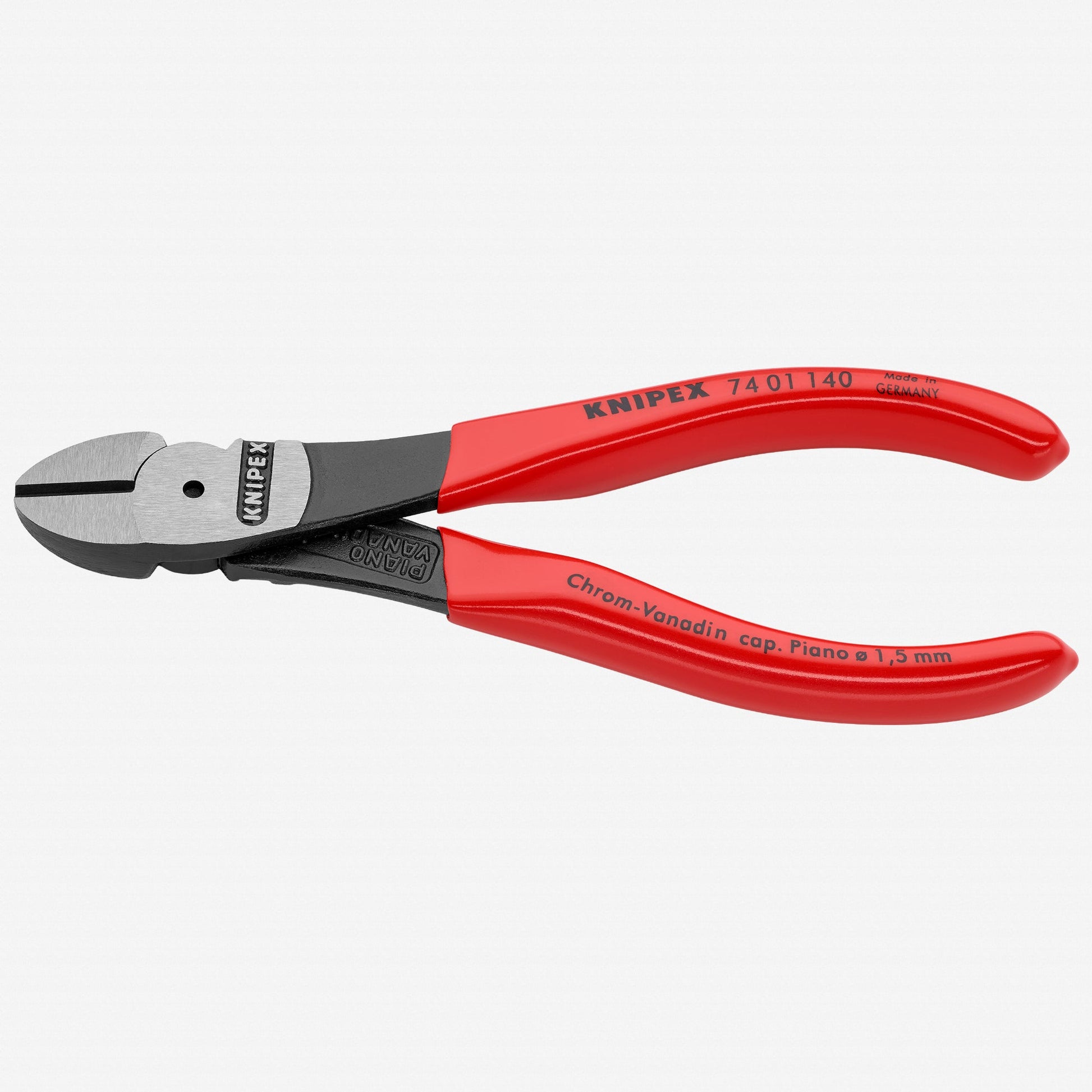 Knipex 5.5" High Leverage Diagonal Cutters - Plastic Grip - 7401140 - KC Tool