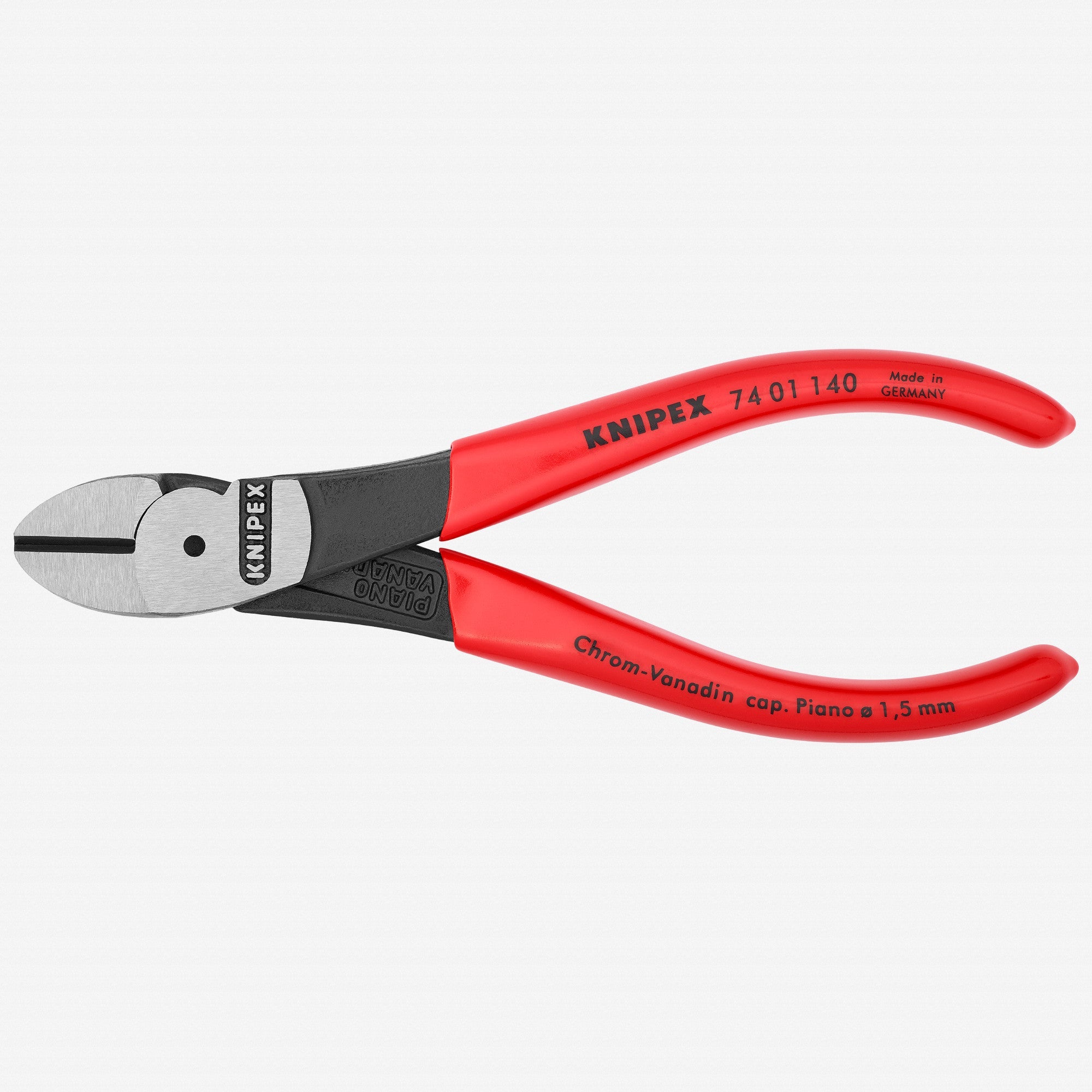 Knipex 5.5" High Leverage Diagonal Cutters - Plastic Grip - 7401140 - KC Tool