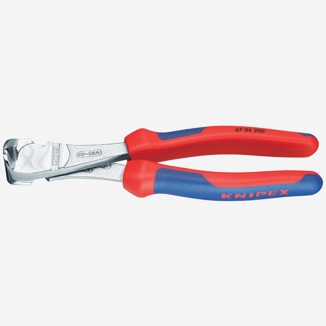Knipex 5.5" High Leverage End Cutting Nippers - Chrome w/ MultiGrip - 6705140 - KC Tool