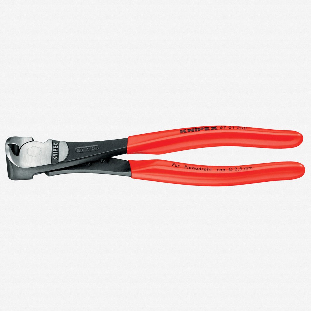 Knipex 5.5" High Leverage End Cutting Nippers - Plastic Grip - 6701140 - KC Tool