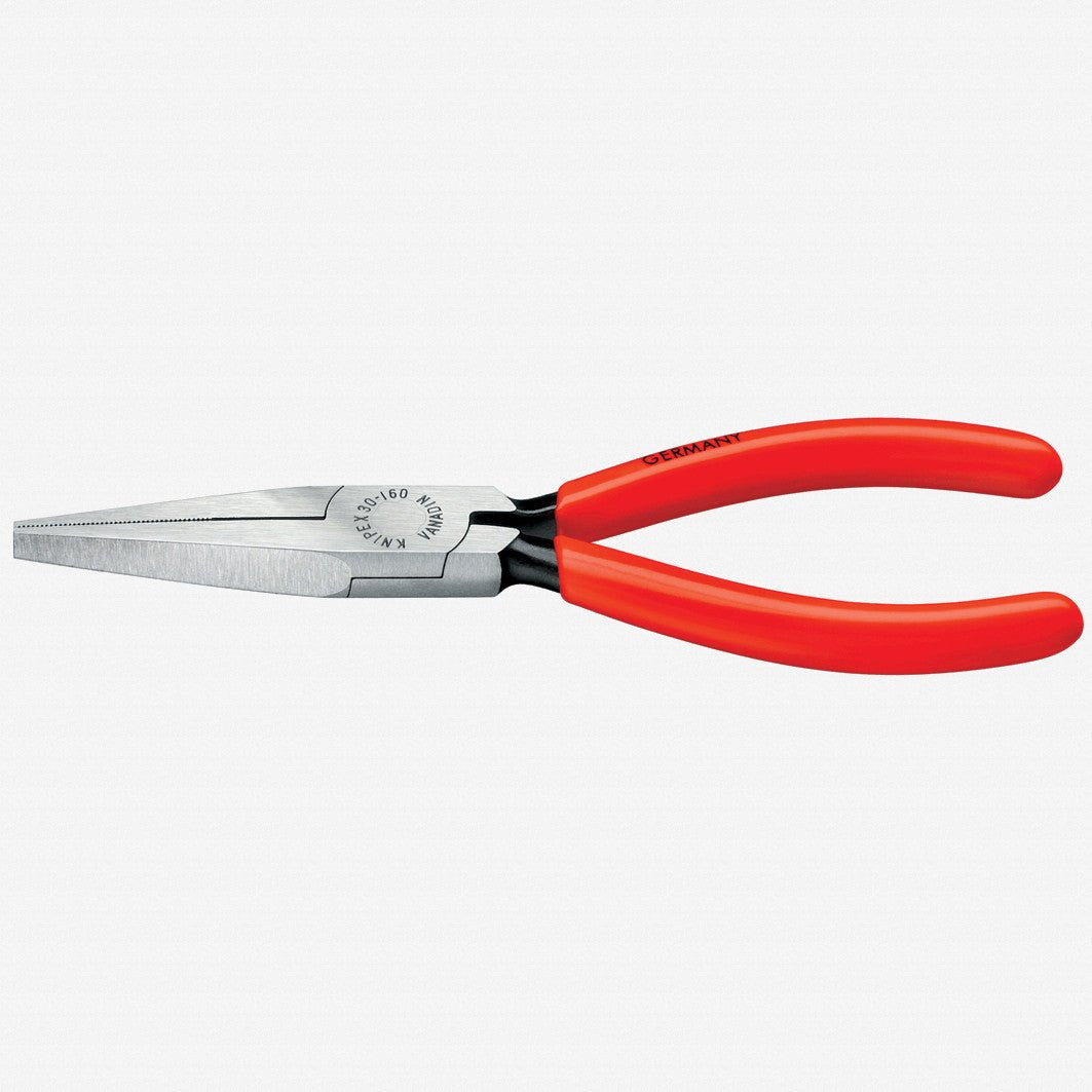 Knipex 5.5" Long Nose Pliers (flat jaws) - Plastic Grip - 3011140 - KC Tool