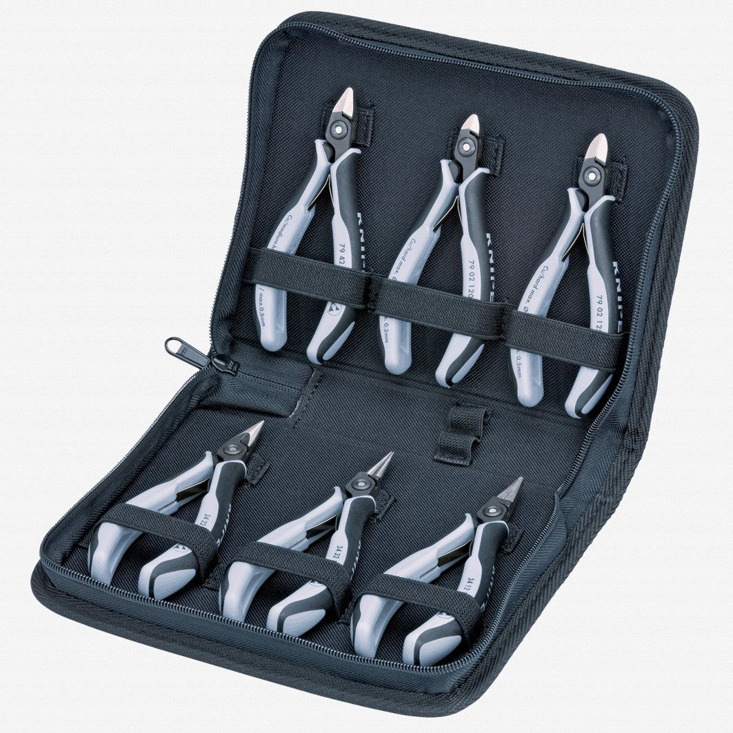 Knipex 6 Piece ESD Precision Electronics Pliers Set - K002016PESD - KC Tool