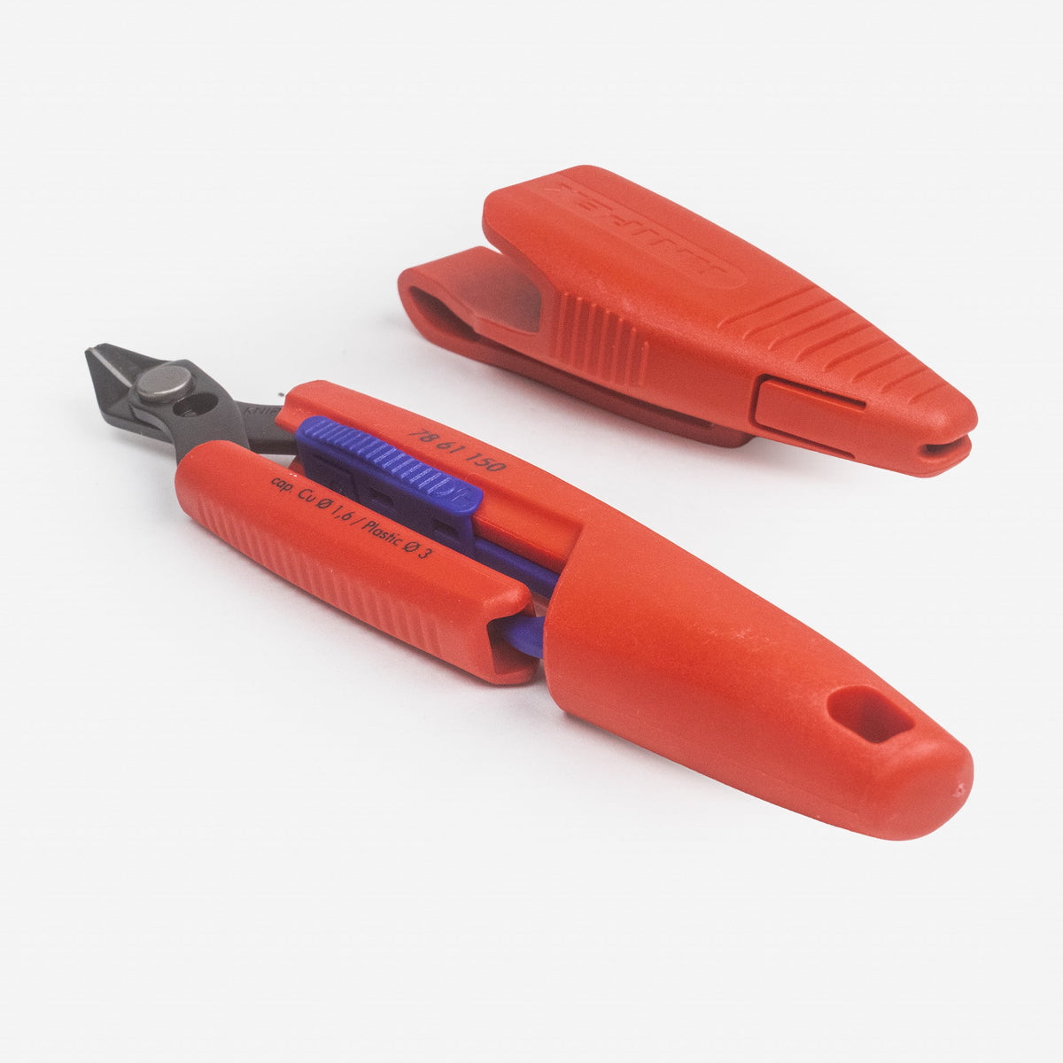 Knipex 6" Slim Knips Precision Cutting Pliers with Belt Holder - Lacquered Steel - 7861150V01 - KC Tool