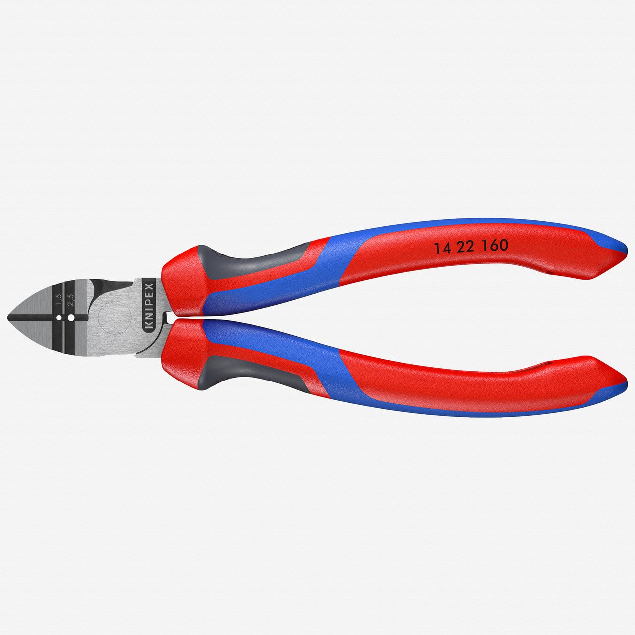 Knipex 6.3" Diagonal Cutting Pliers with Metric Stripper - MultiGrip - 1422160 - KC Tool