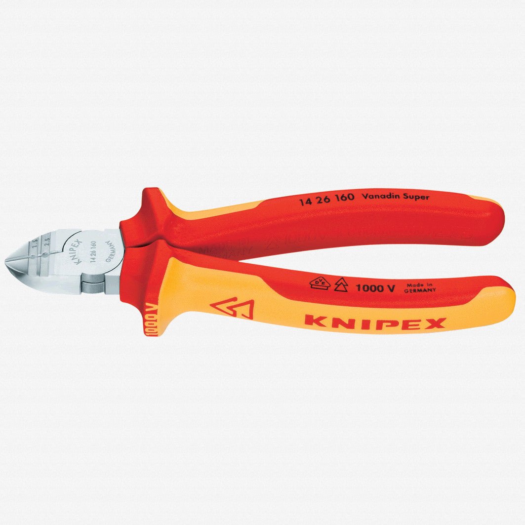 Knipex 6.3" Diagonal Cutting Pliers with Stripper - Insulated - 1426160 - KC Tool