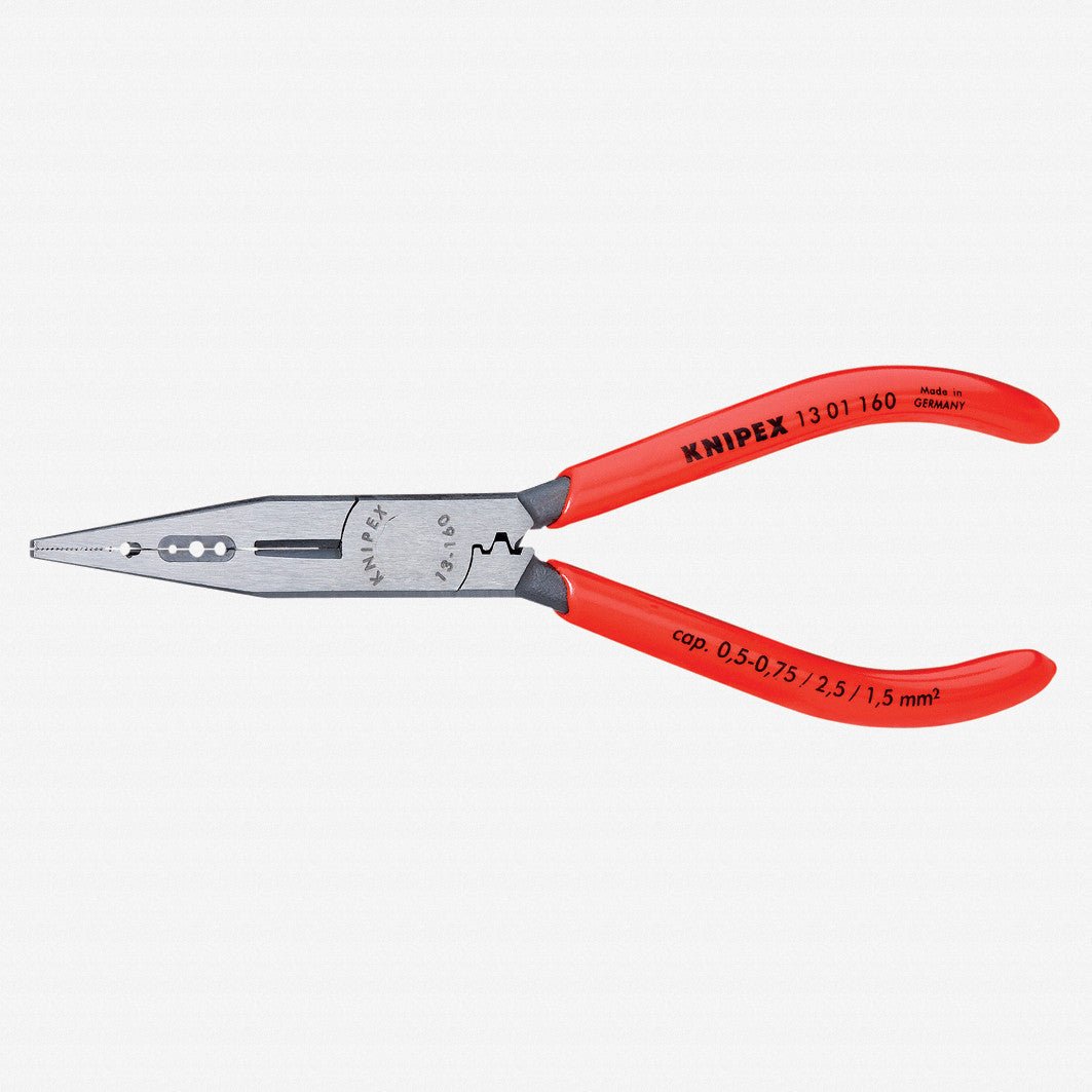 Knipex 6.3" Electrician's Pliers (Metric Wire) - Plastic Grip - 1301160 - KC Tool