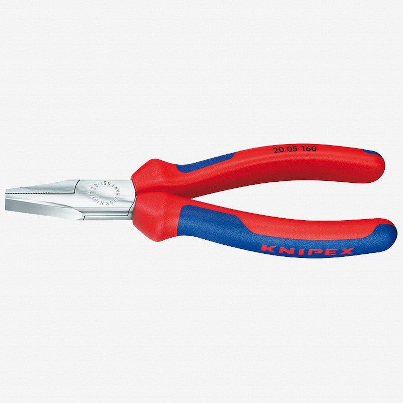 Knipex 6.3" Flat Nose Pliers - Chrome w/ MultiGrip - 2005160 - KC Tool