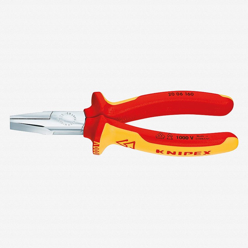 Knipex 6.3" Flat Nose Pliers - Insulated - 2006160 - KC Tool