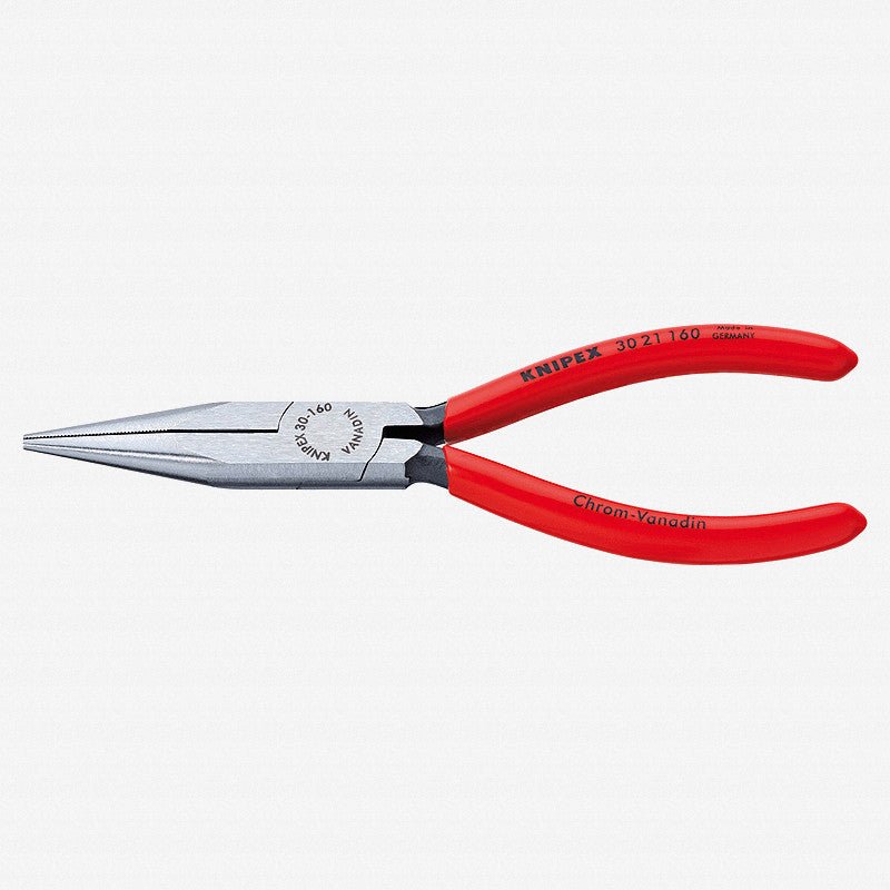 Knipex 6.3" Long Nose Pliers (half-round jaws) - Plastic Grip - 3021160 - KC Tool