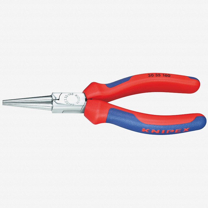 Knipex 6.3" Long Nose Pliers (round jaws) - Chrome w/ MultiGrip - 3035160 - KC Tool