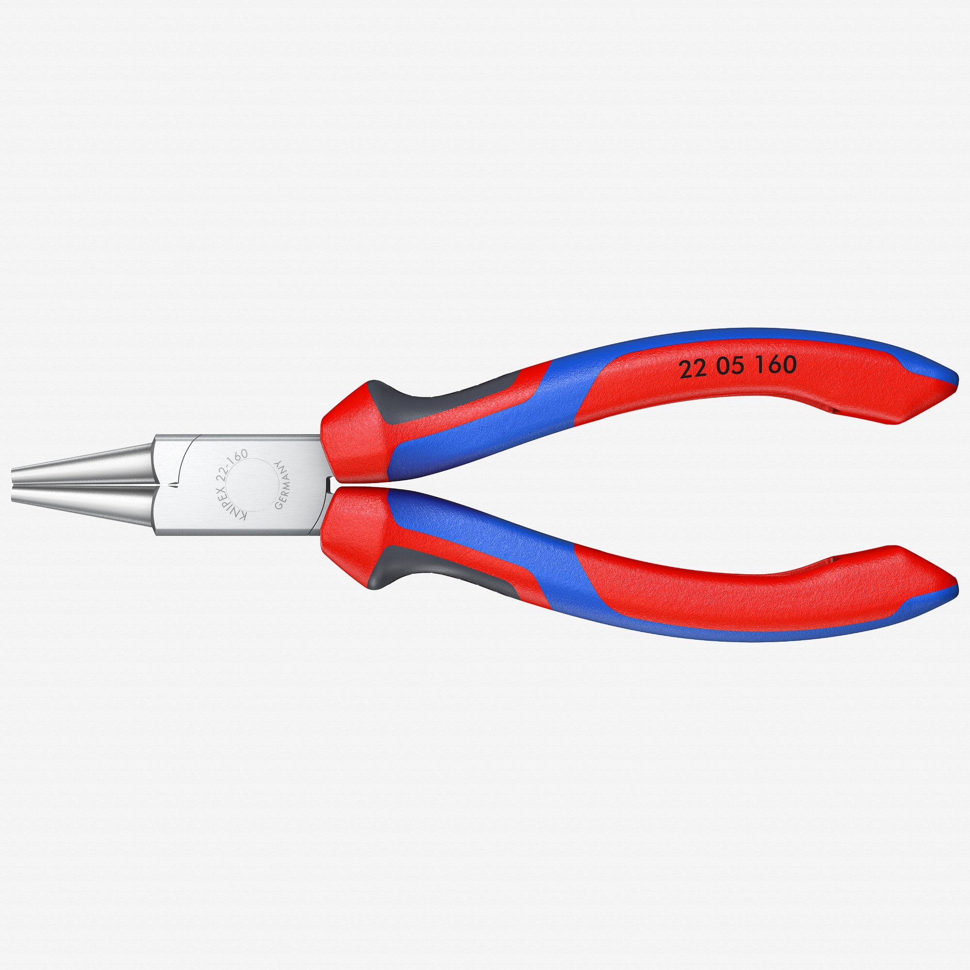 Knipex 6.3" Round Nose Pliers - Chrome MultiGrip - 2205160 - KC Tool