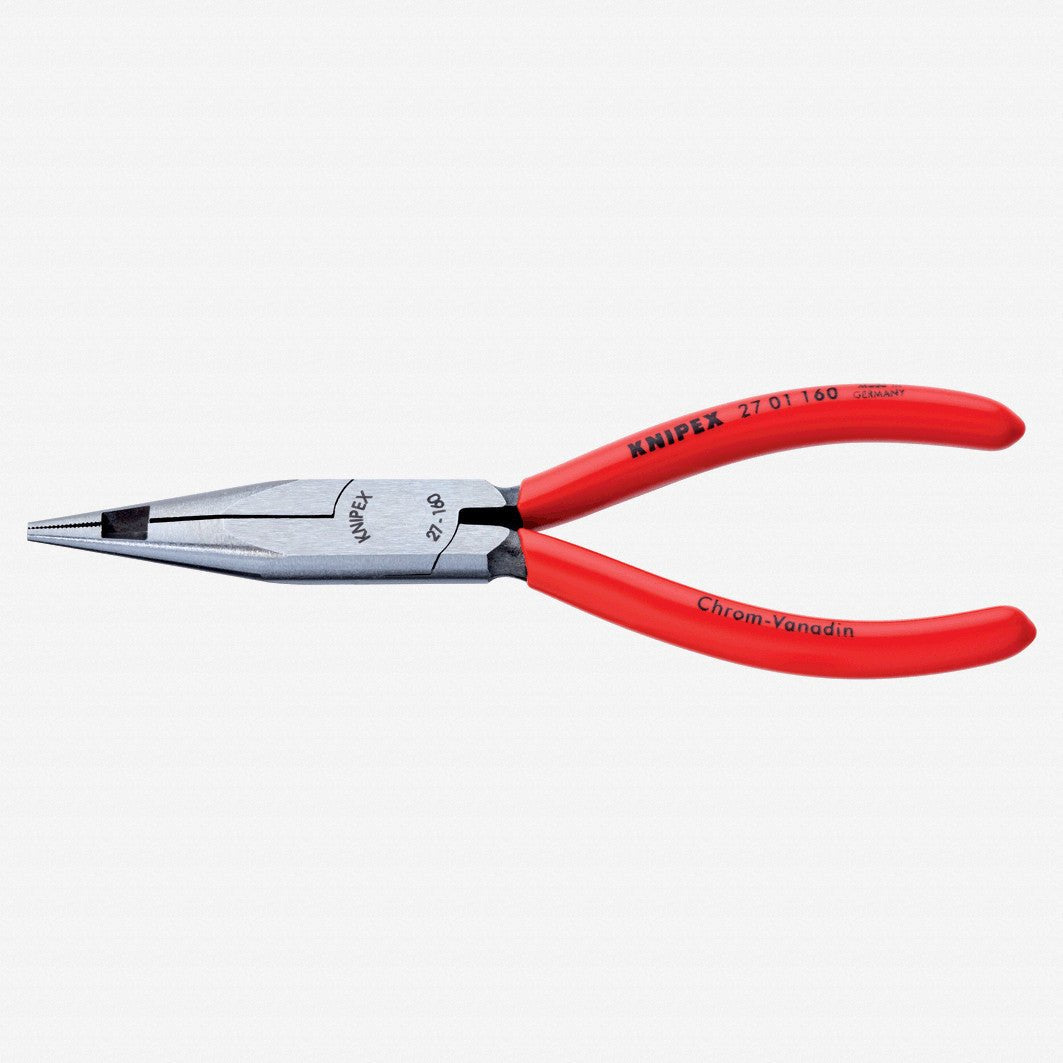 Knipex 6.3" Snipe Nose Pliers with Center Cutter - Plastic Grip - 2701160 - KC Tool