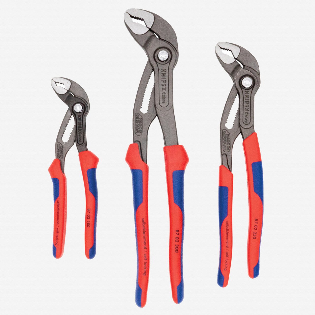 Knipex 7", 10" & 12" Cobra Pliers Set - MultiGrip, 3 Pieces - 9K008005US - KC Tool