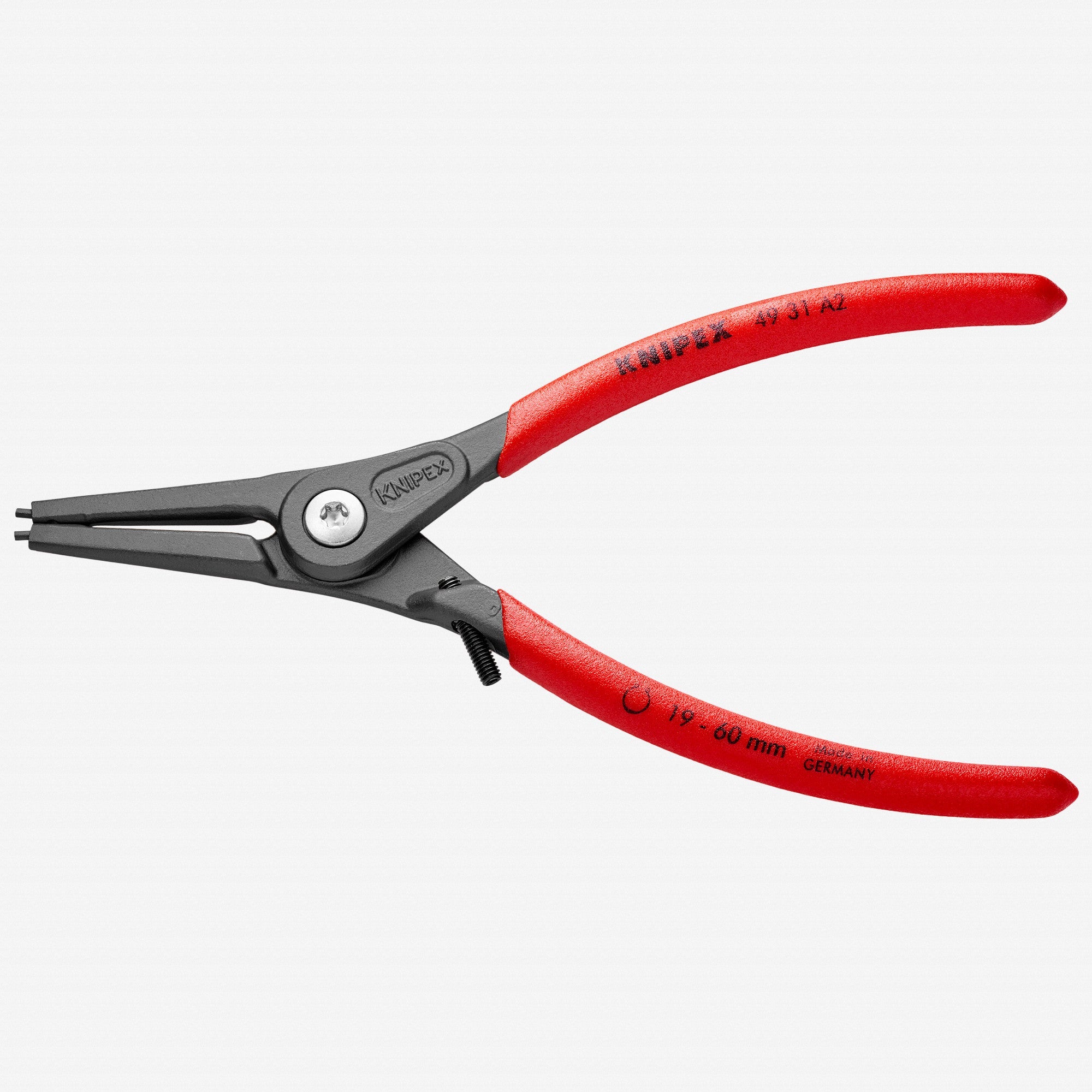Knipex 7 1/4" External Precision Snap Ring Pliers with Limiter - 4931A2 - KC Tool