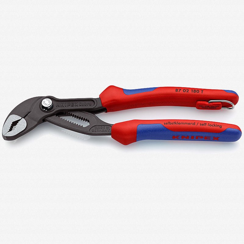 Knipex 7" Cobra Pliers - MultiGrip Tethered Attachment - 8702180T - KC Tool