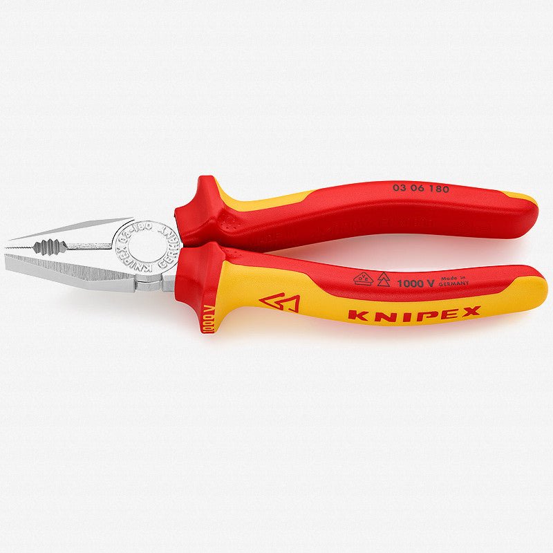 Knipex 7" Combination Pliers - Chrome Insulated - K0306180 - KC Tool