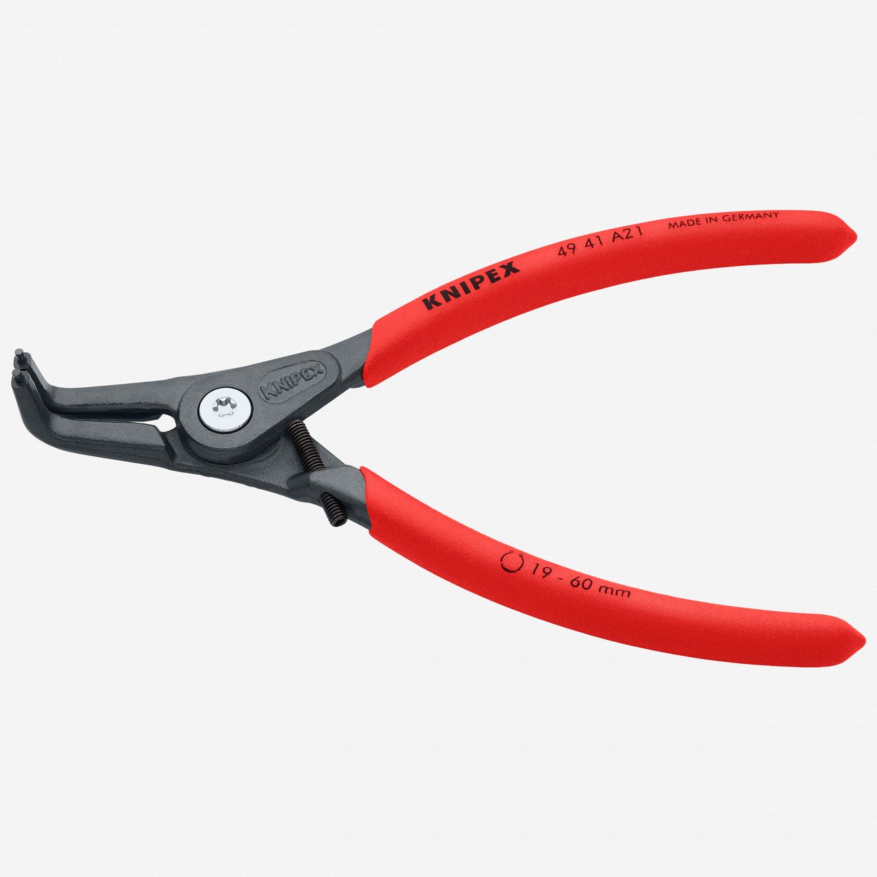 Knipex 7" External 90° Angled Precision Snap Ring Pliers with Limiter - 4941A21 - KC Tool