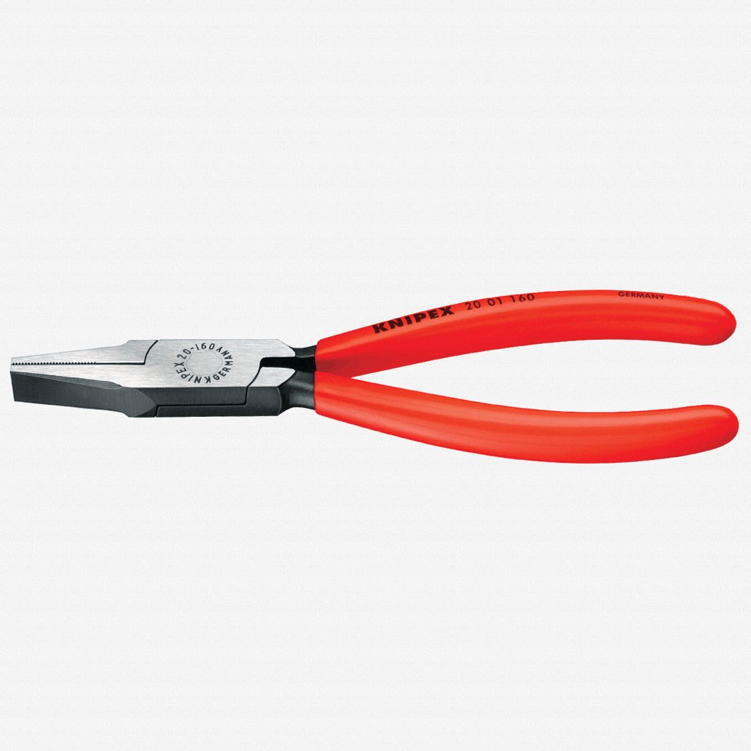 Knipex 7" Flat Nose Pliers - Plastic Grip - 2001180 - KC Tool