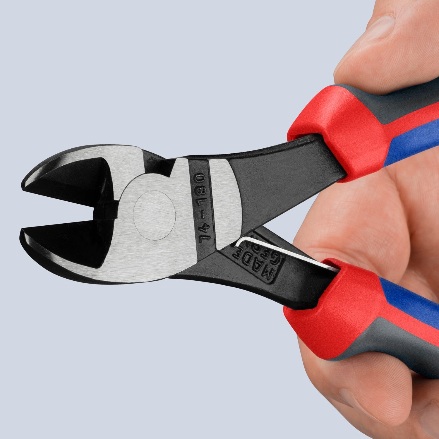 Knipex 7" High Leverage Diagonal Cutters w/ Spring - MultiGrip - 7412180 - KC Tool