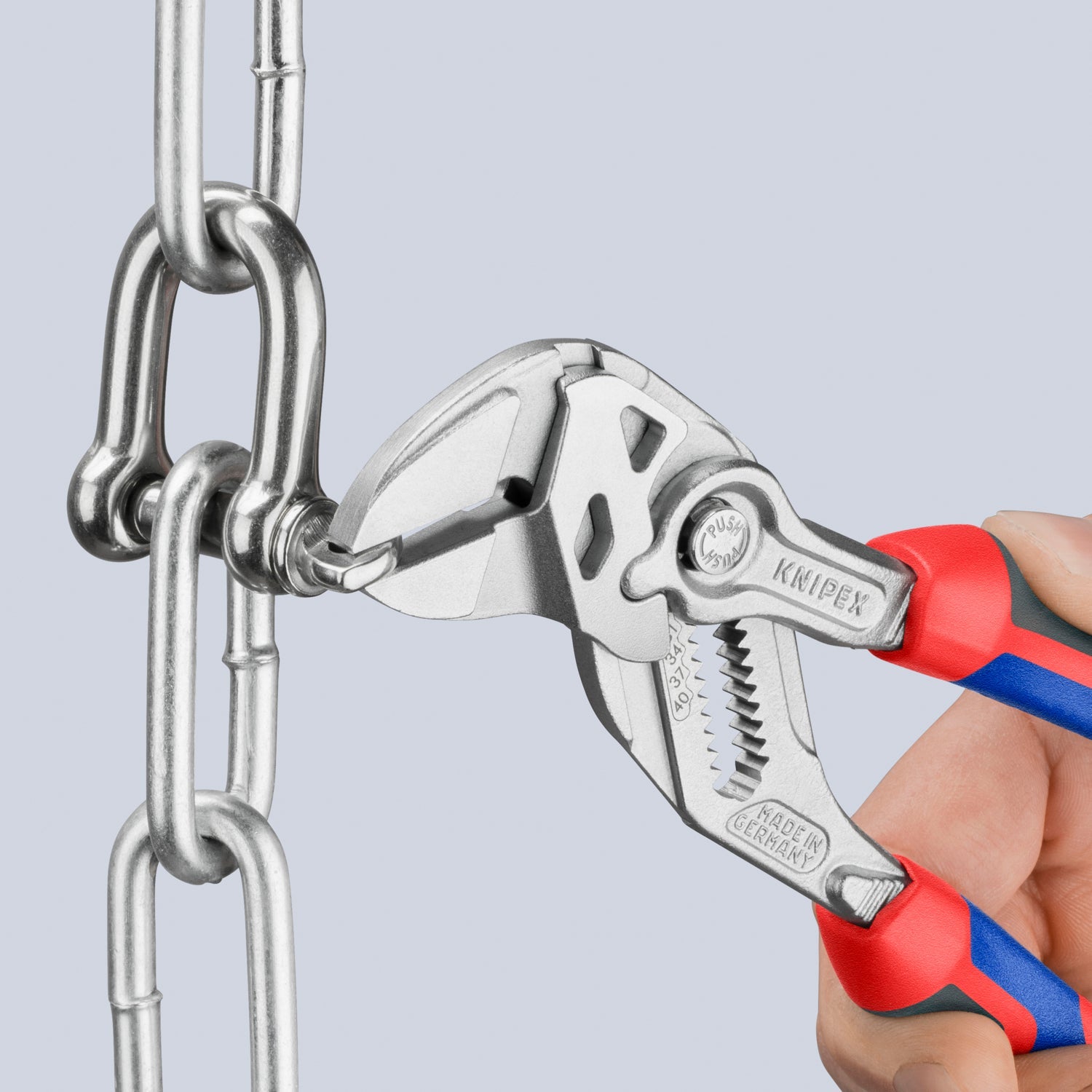 Knipex 7" Pliers Wrench - Chrome MultiGrip - 8605180 - KC Tool