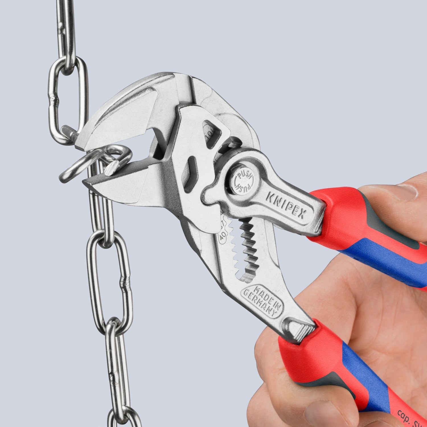Knipex 7" Pliers Wrench - Chrome MultiGrip - 8605180 - KC Tool