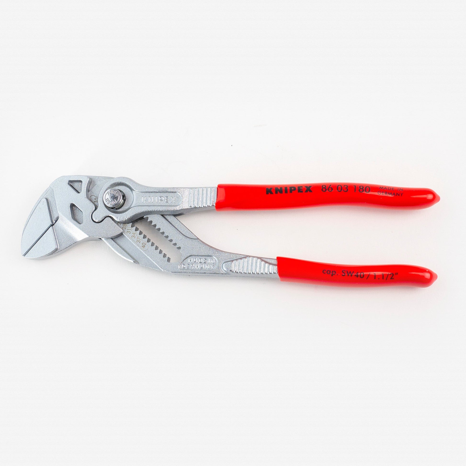 Knipex 7" Pliers Wrench - Chrome Plastic Grip - 8603180 - KC Tool