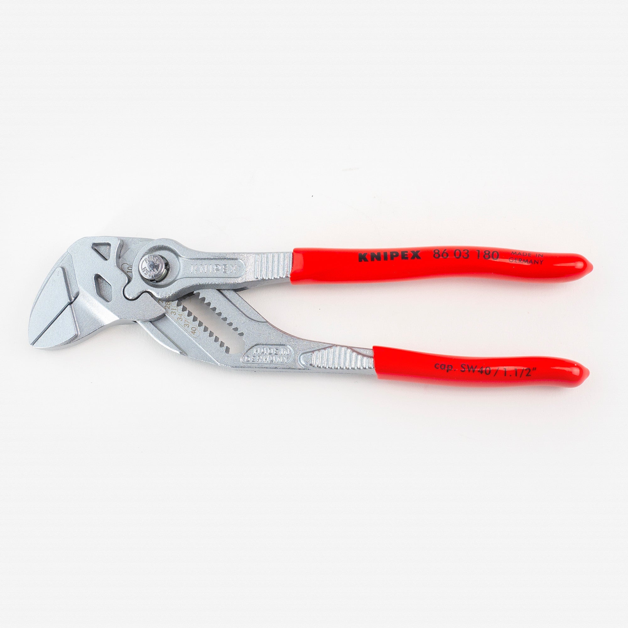Knipex 7" Pliers Wrench - Chrome Plastic Grip - 8603180 - KC Tool