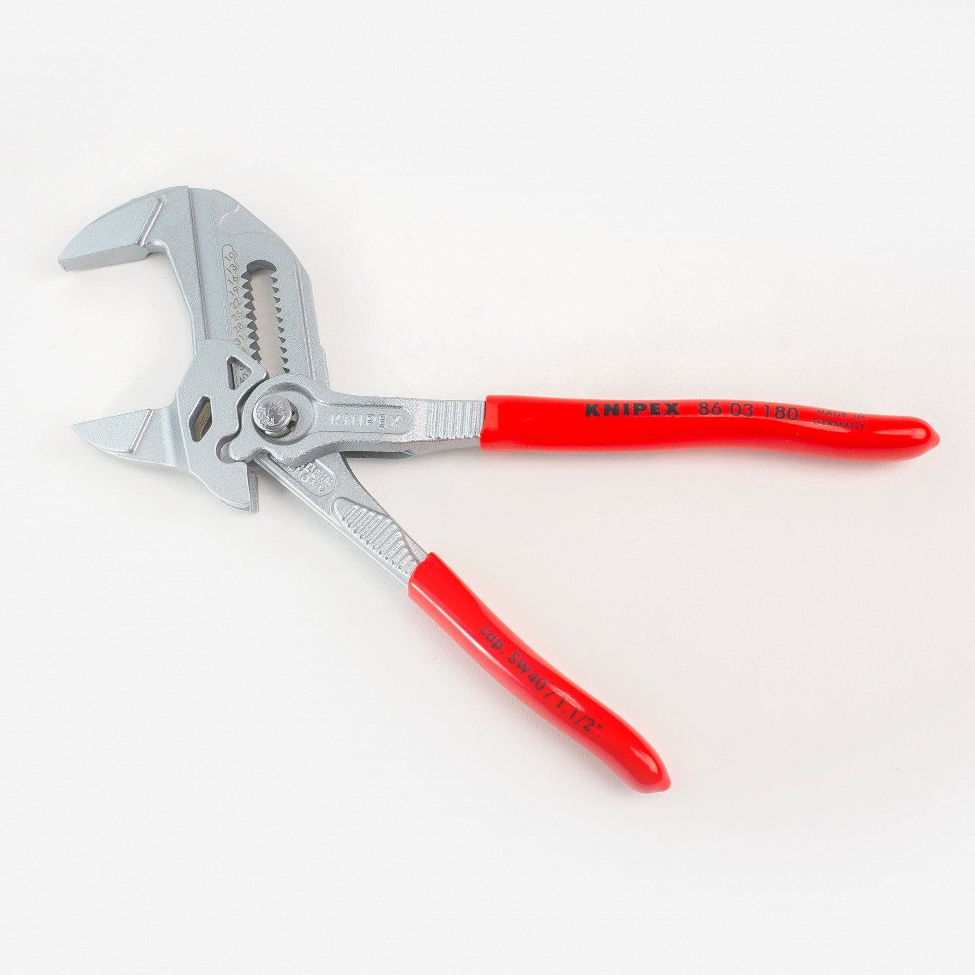 Knipex 7" Pliers Wrench - Chrome Plastic Grip - 8603180 - KC Tool