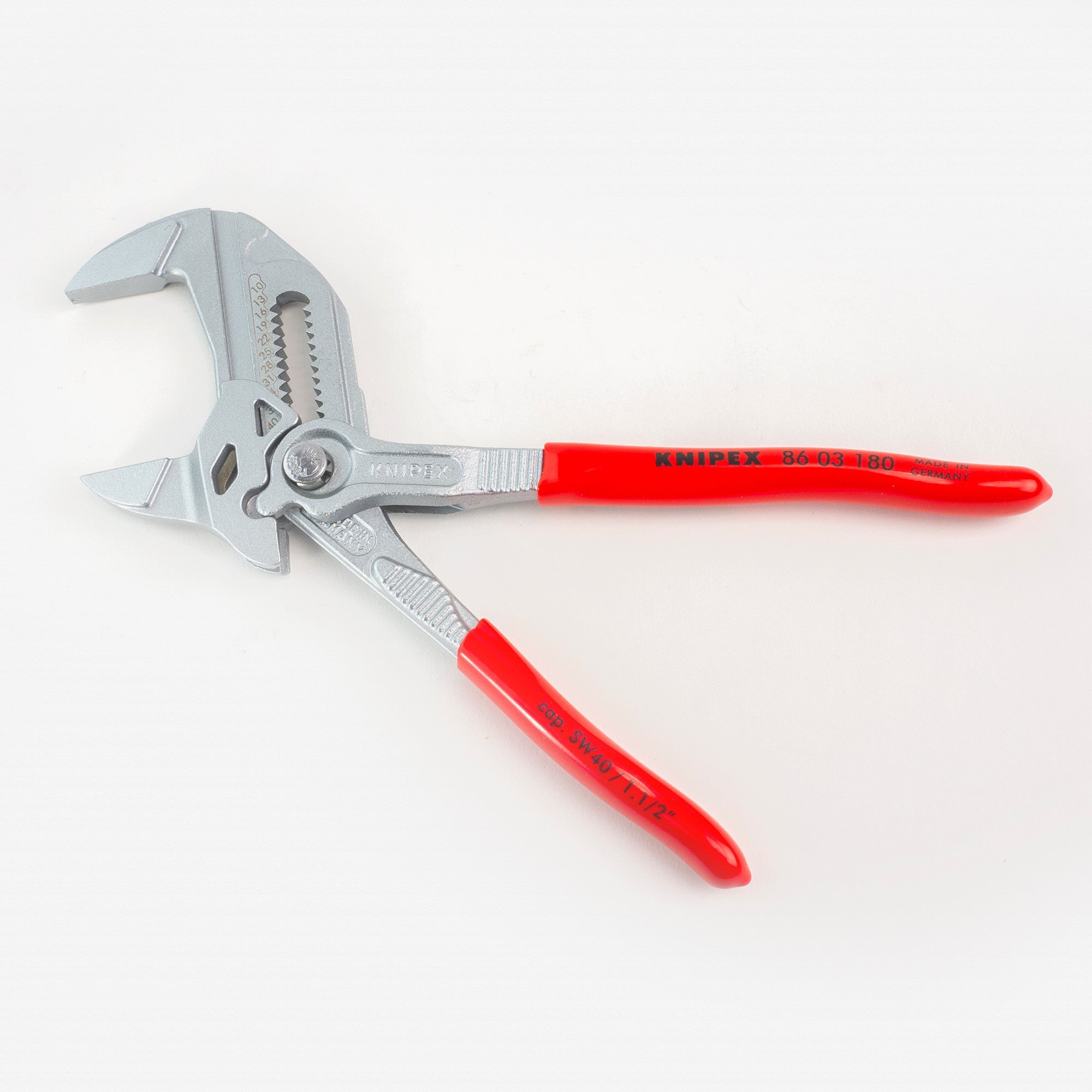Knipex 7" Pliers Wrench - Chrome Plastic Grip - 8603180 - KC Tool